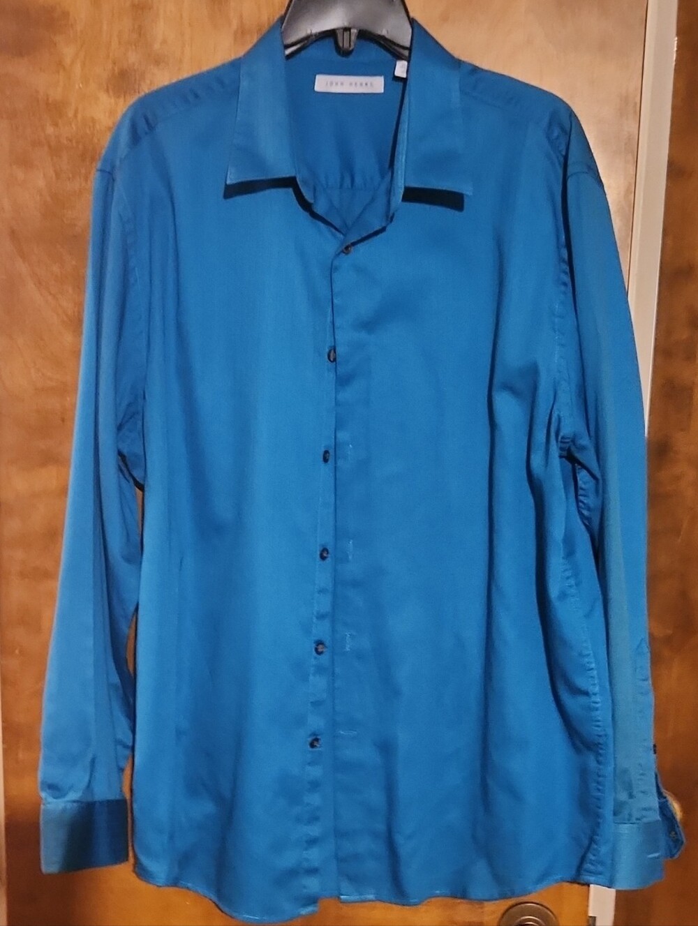 Men's Dress Shirt - Teal Blue Long Sleeve